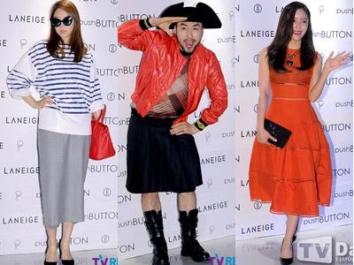 Gaya Fashion Para Seleb dan Idola K-Pop di F/W 'PushButton' Show Seoul Fashion Week 2014